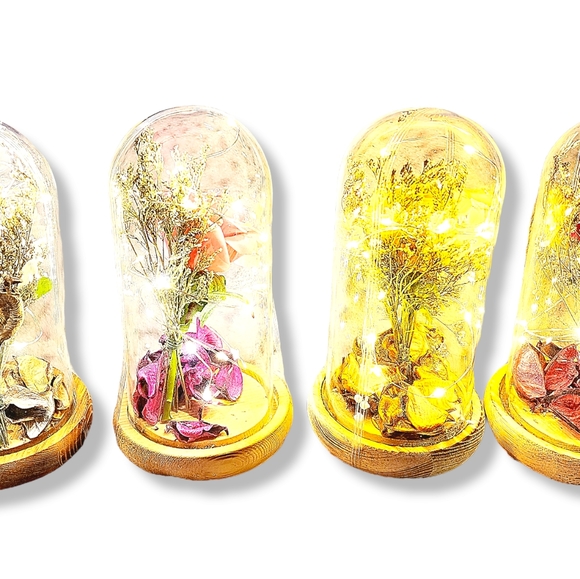 Silk Rose real preserved rose petals with Led Light String batteries Included - Picture 8 of 16